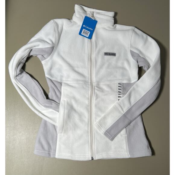 Columbia Basin Trail lll Full Zip Women’s S White W/ Grey - Picture 1 of 13